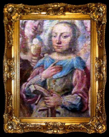 framed  Arnold Bocklin Portrait of Anne Catherine Constance as St Catherine, ta009-2